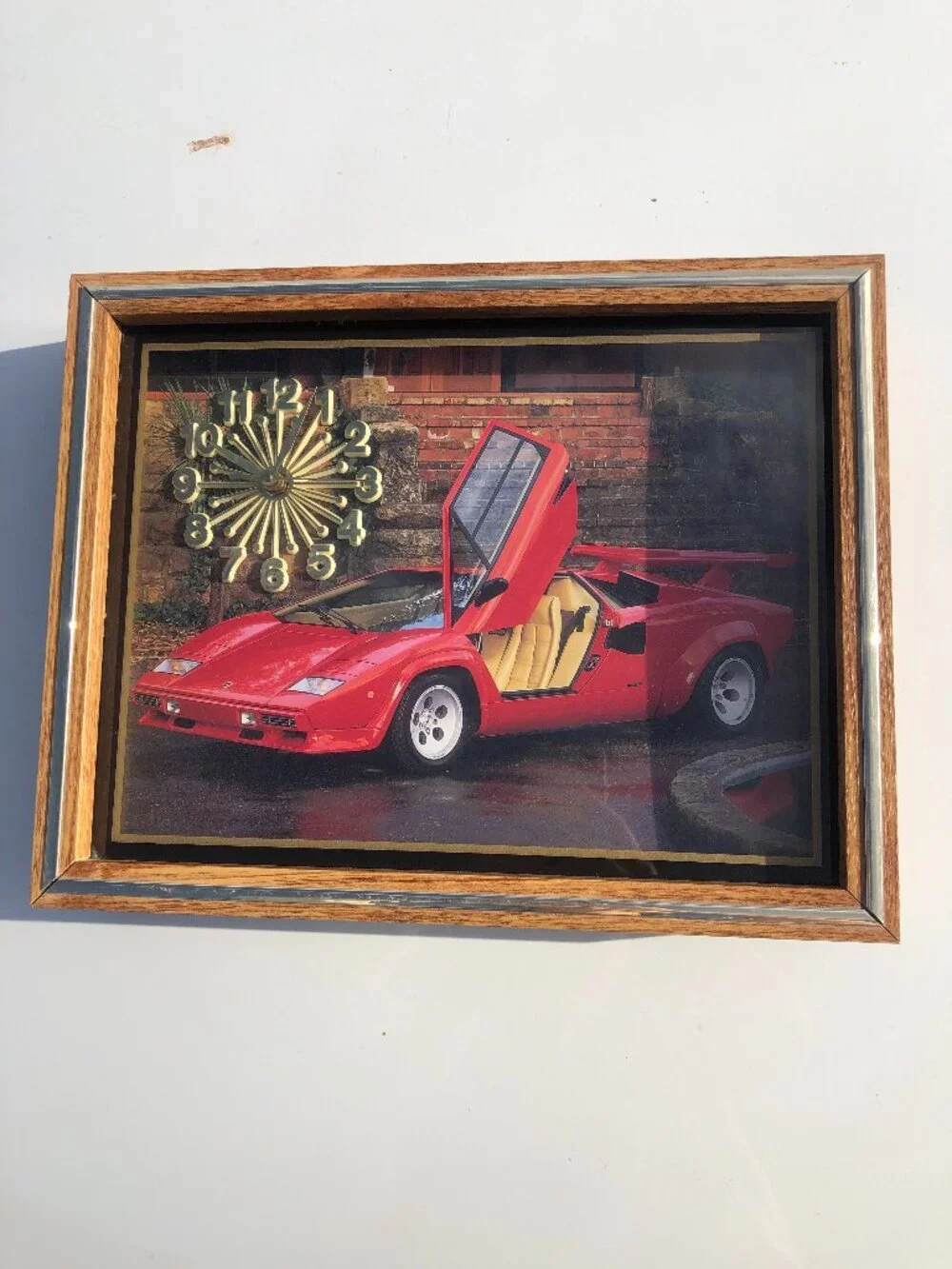 Vintage 80s Lamborghini Countach Wall Clock LP500QV Retro Supercar Decor Kimball